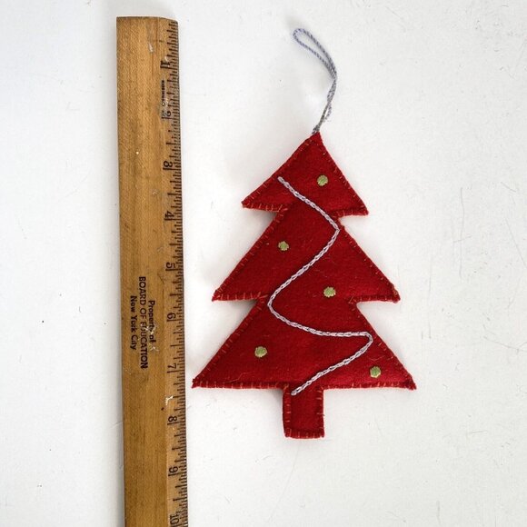 Felt Snowman Christmas Tree Mittens Boot Ball Ornaments Set Of 5 - Picture 12 of 14